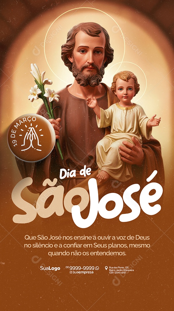 Story Dia de São José 19 de Março Social Media PSD Editável