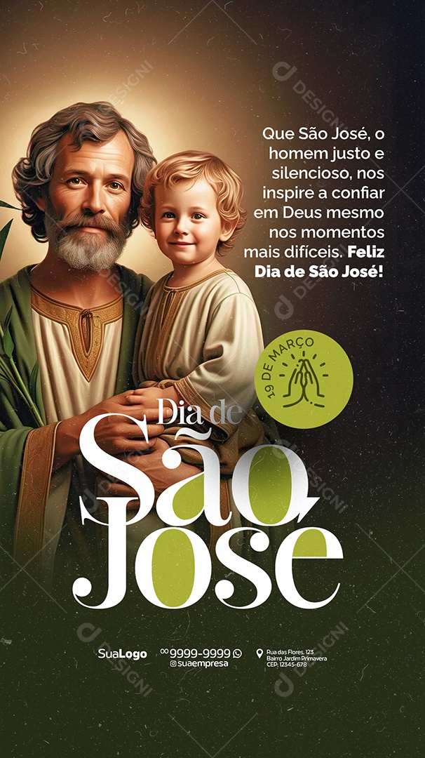 Story Dia de São José 19 de Março Social Media PSD Editável