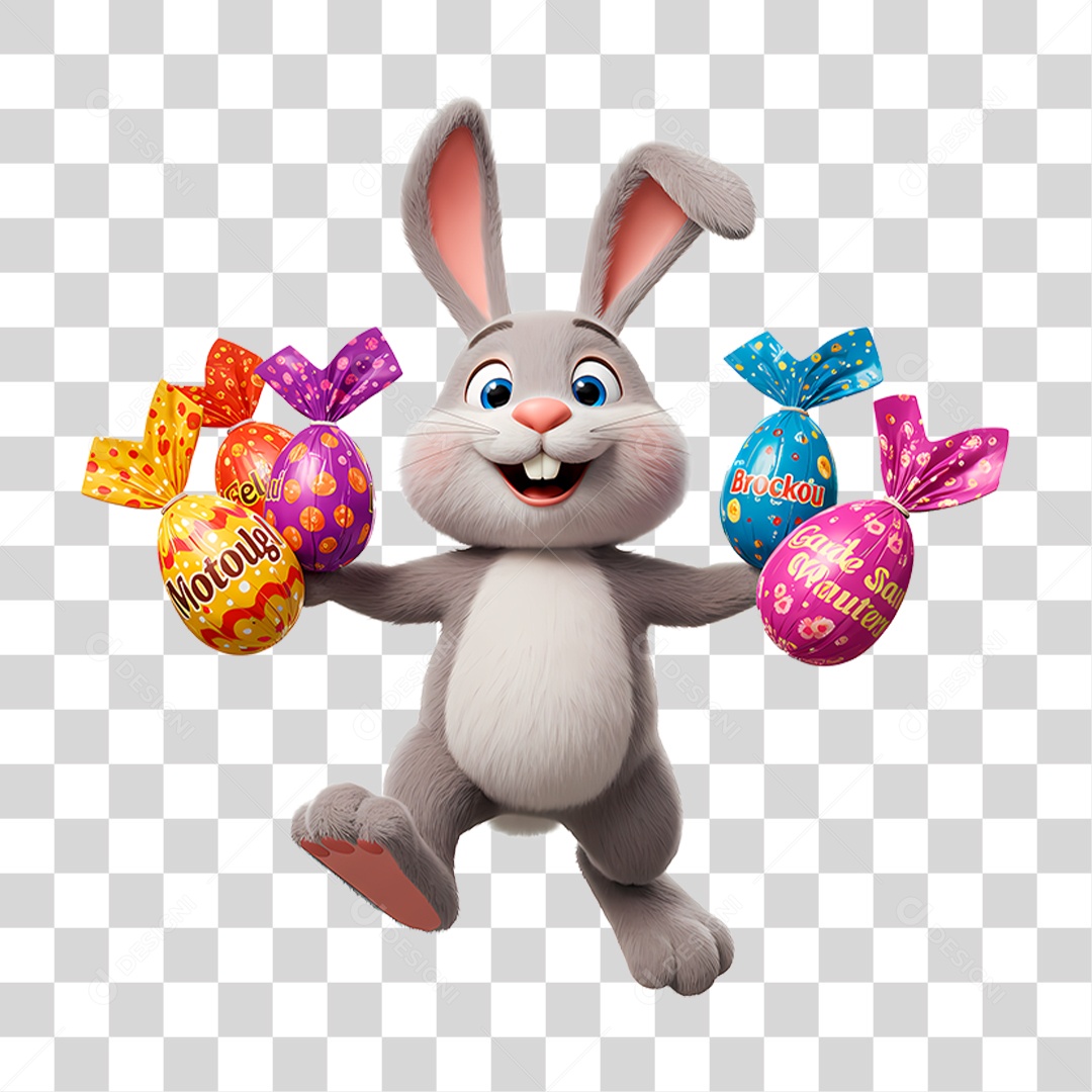 Coelho da Páscoa PNG Transparente