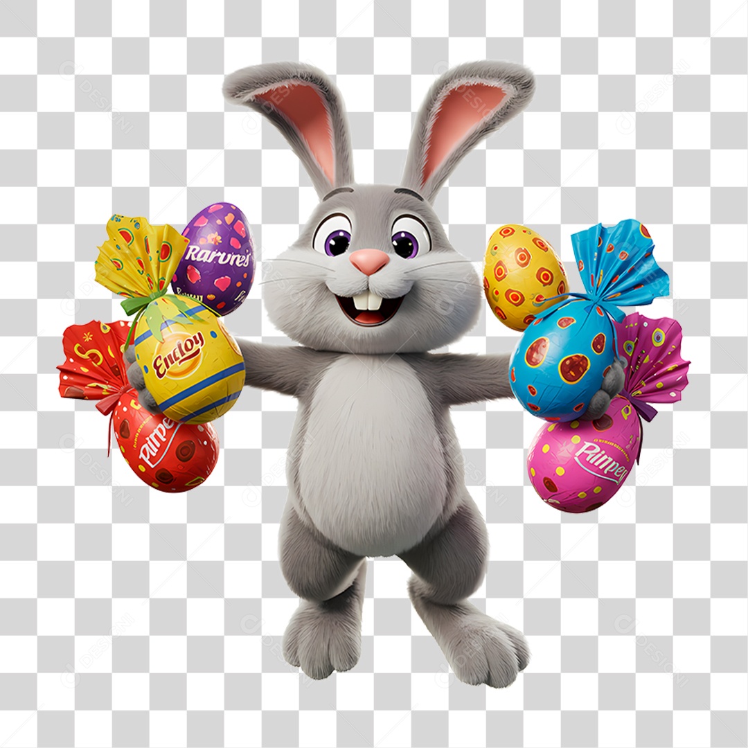 Coelho da Páscoa PNG Transparente
