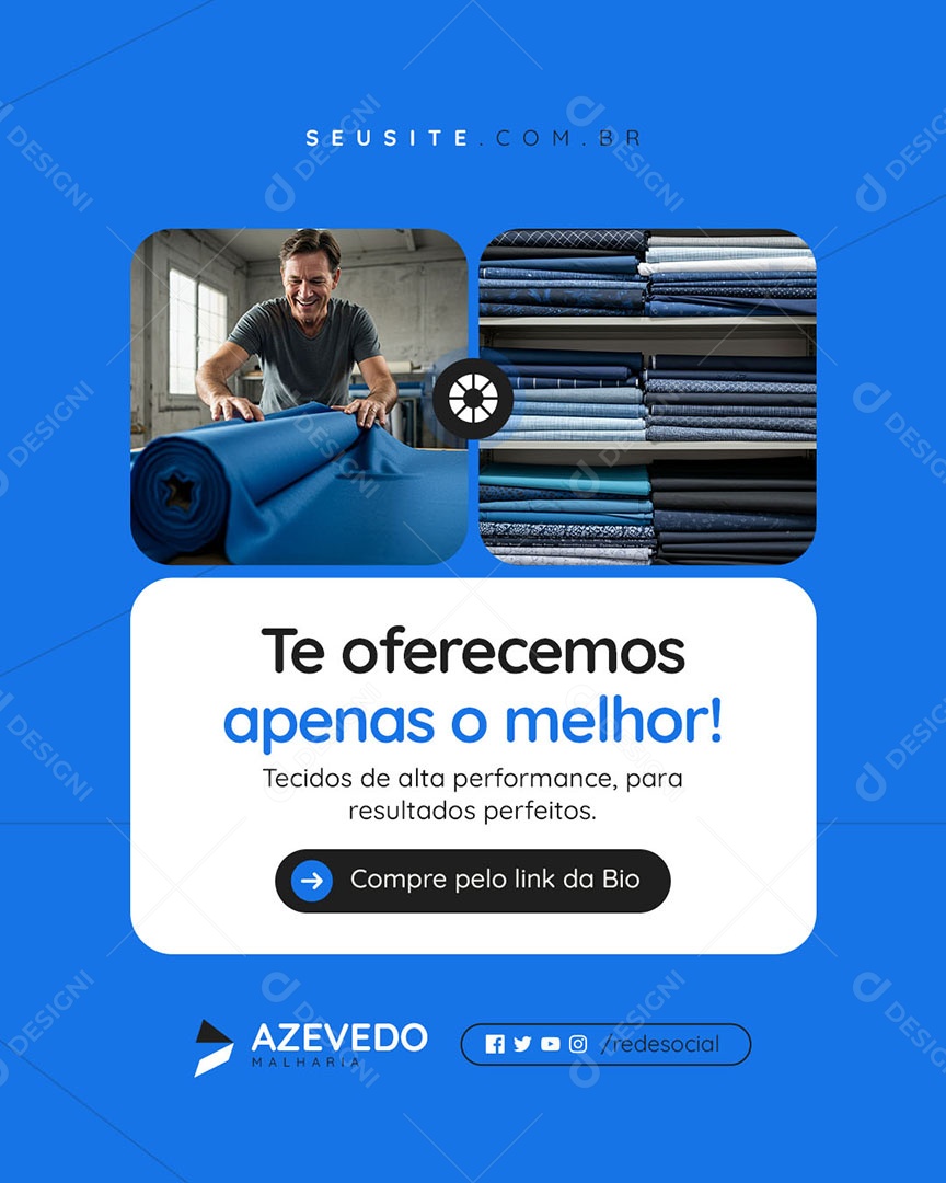 Malharia Te Oferecemos Apenas o Melhor Social Media PSD Editável