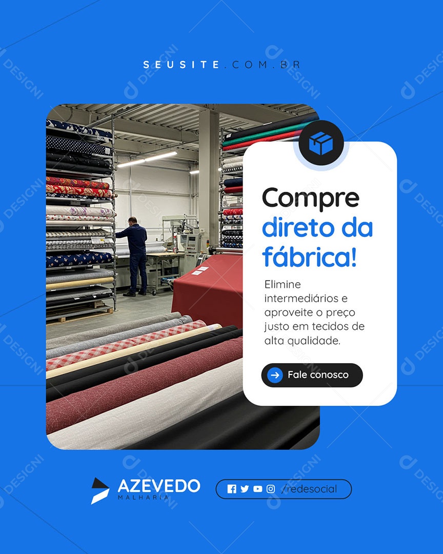 Malharia Compre Direto da Fábrica Social Media PSD Editável