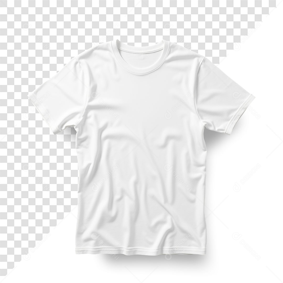 Mockup Camisa Branca com Manga PSD Editável