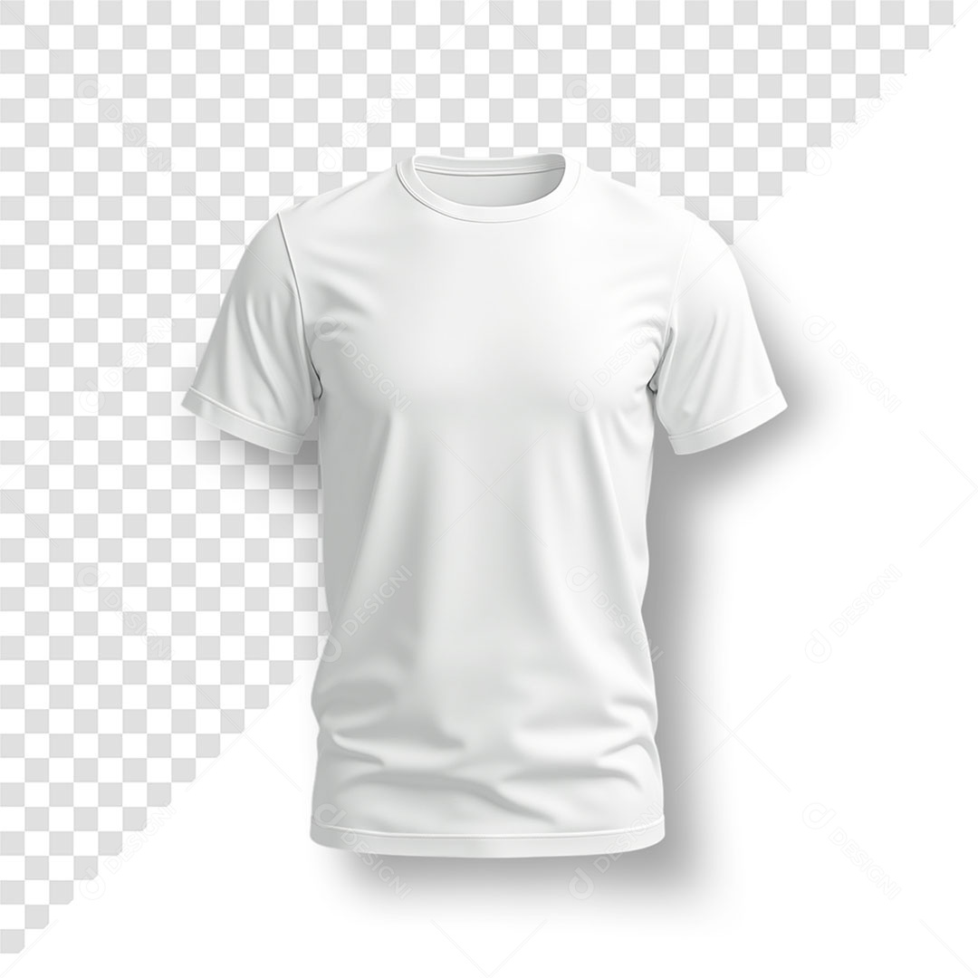 Mockup Camisa Branca com Manga PSD Editável