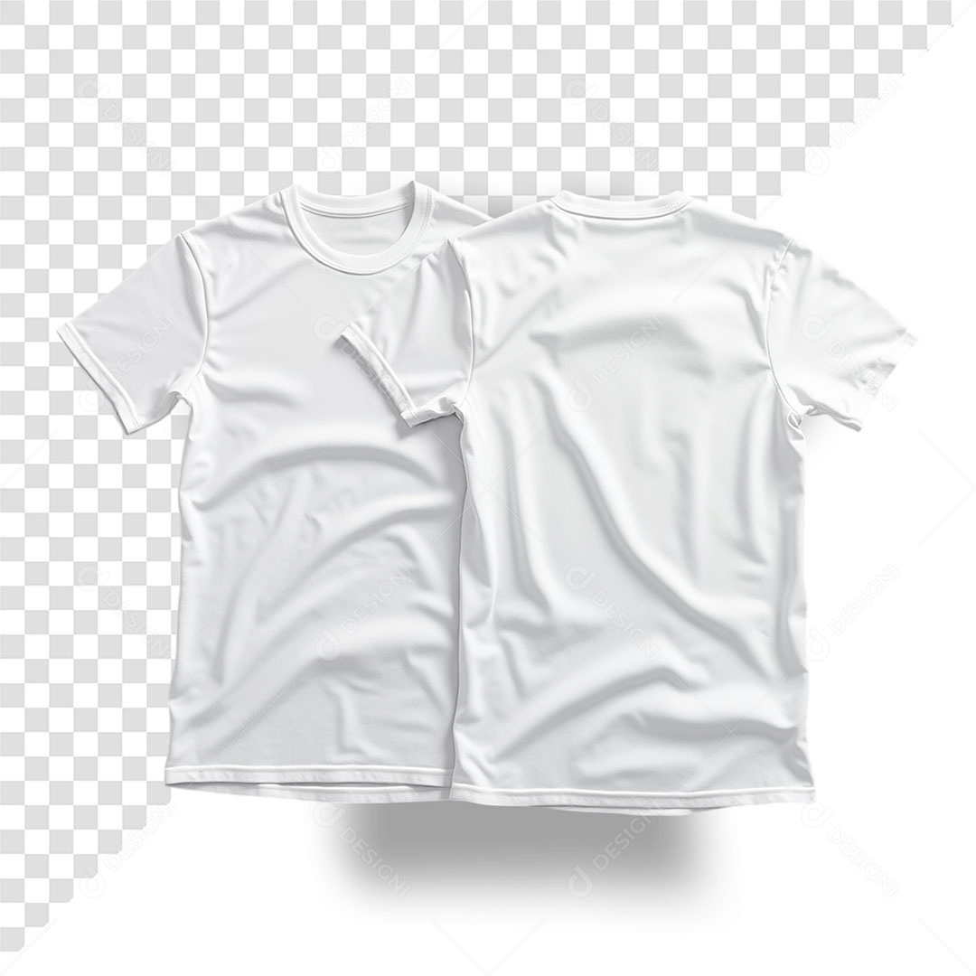 Mockup Camisa Branca com Manga PSD Editável