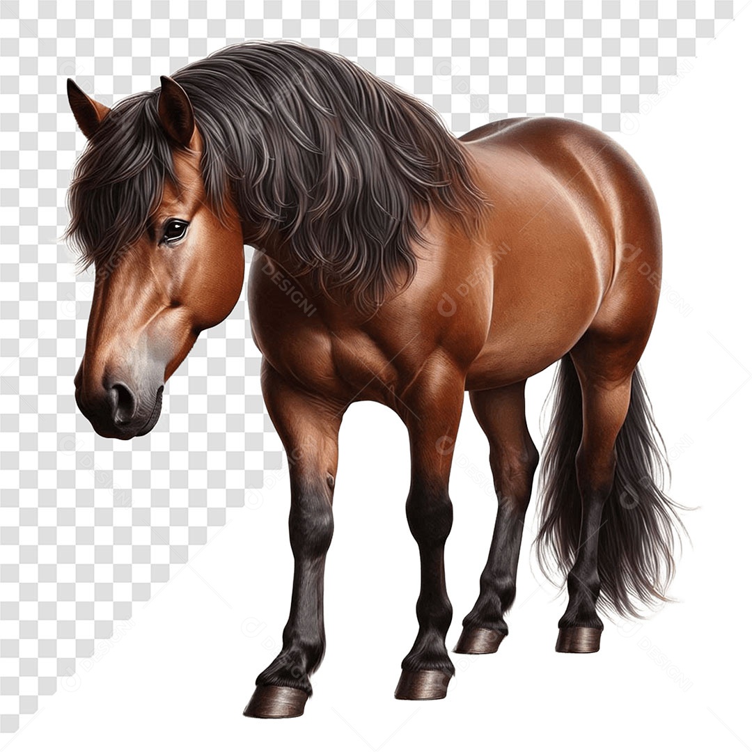Cavalo Elemento 3D Para Composição PSD