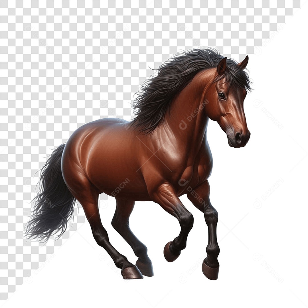 Cavalo Elemento 3D Para Composição PSD