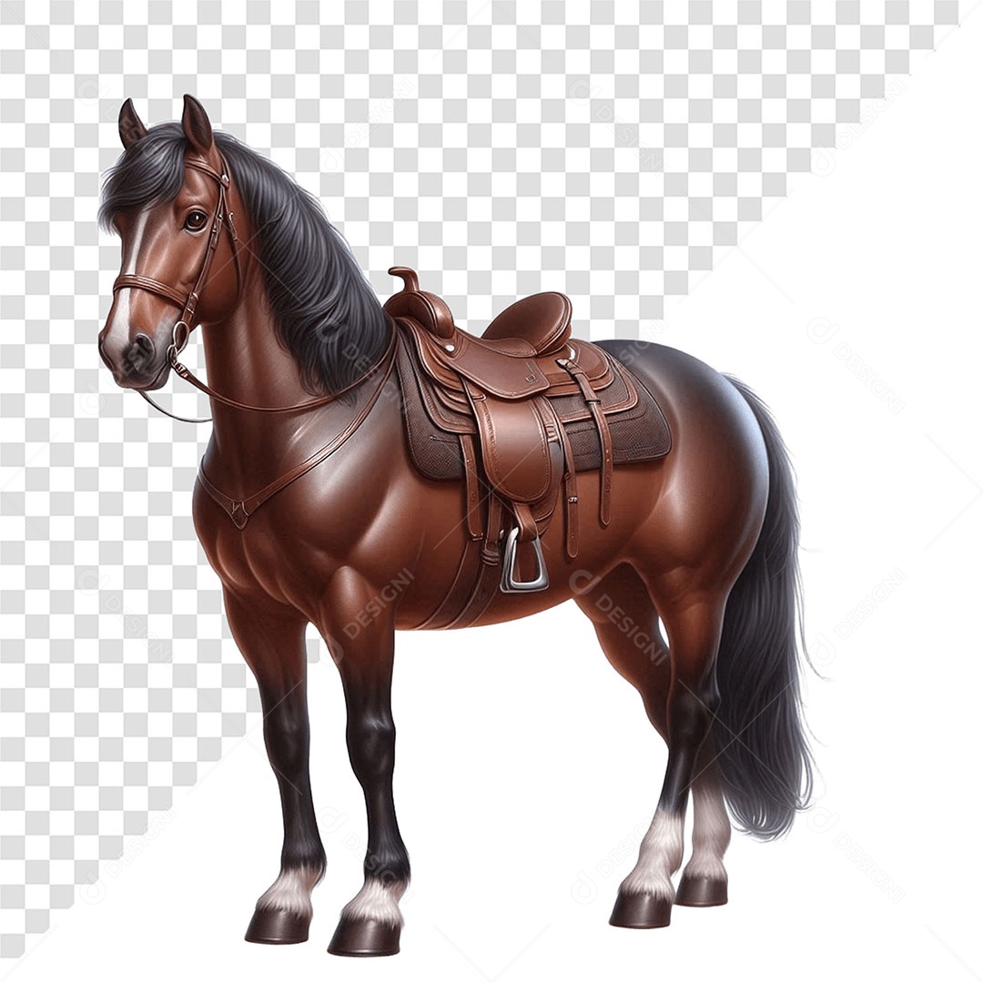 Cavalo Elemento 3D Para Composição PSD