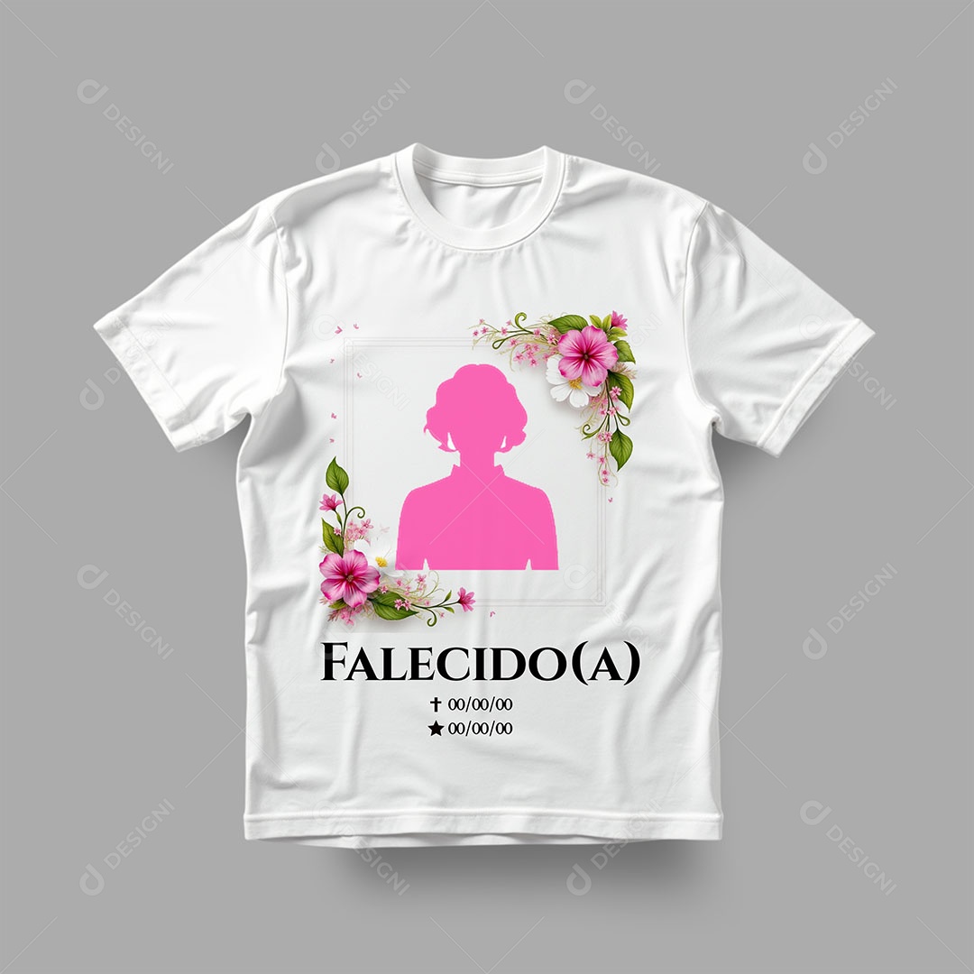 Estampa de Camisa de Funeral Social Media PSD Editável