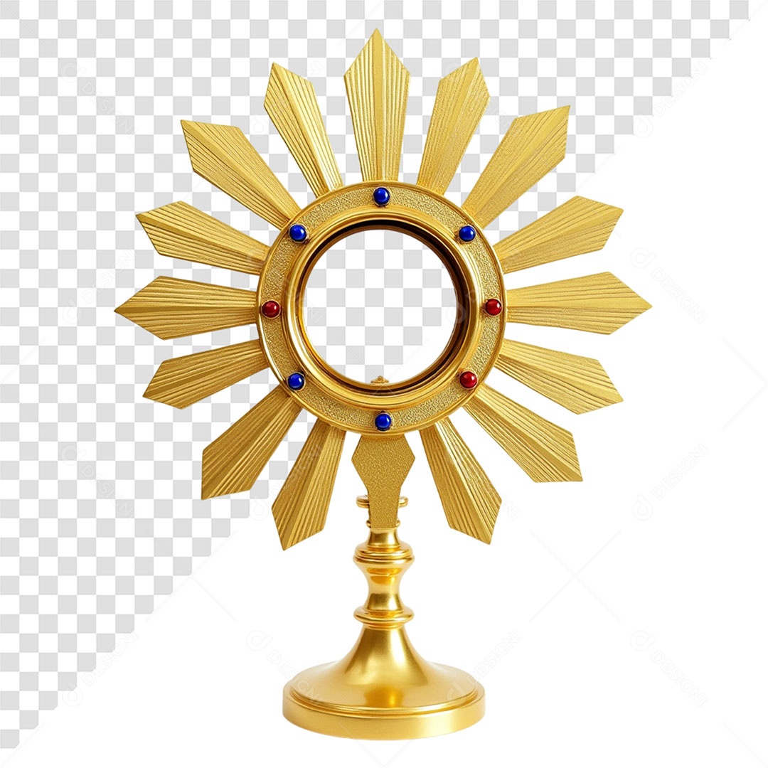 Ostensório Elemento 3D para Composição PSD