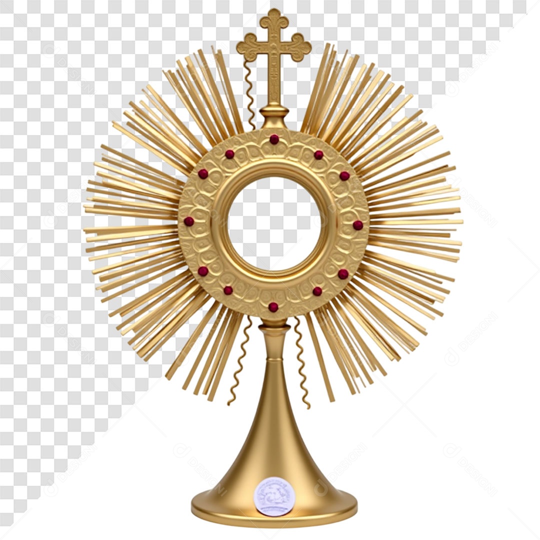 Ostensório Elemento 3D para Composição PSD