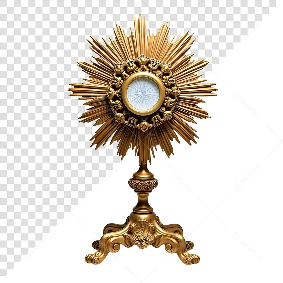 Ostensório Elemento 3D para Composição PSD