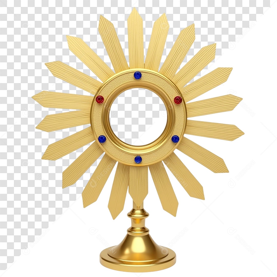 Ostensório Elemento 3D para Composição PSD