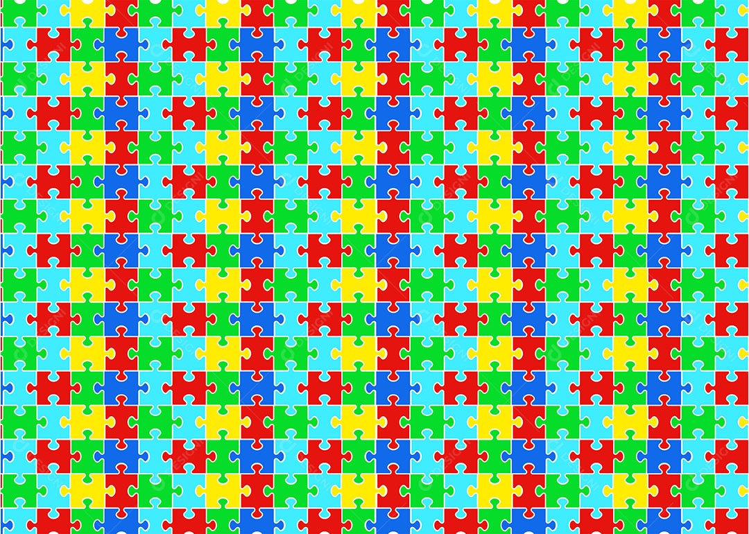 Modelo de Estampa de Autismo Vetor EPS