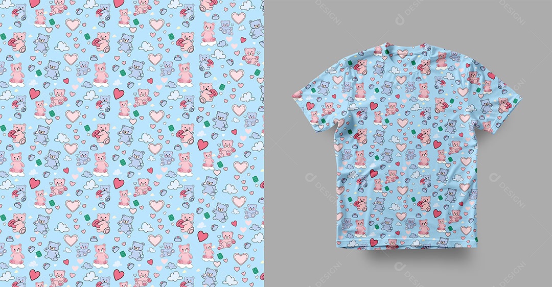 Modelo de Estampa de Camiseta Vetor EPS