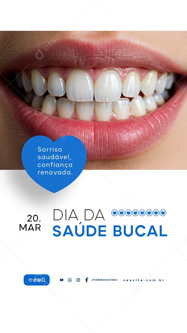 Story Dia da Saúde Bucal 20 de Março Social Media PSD Editável