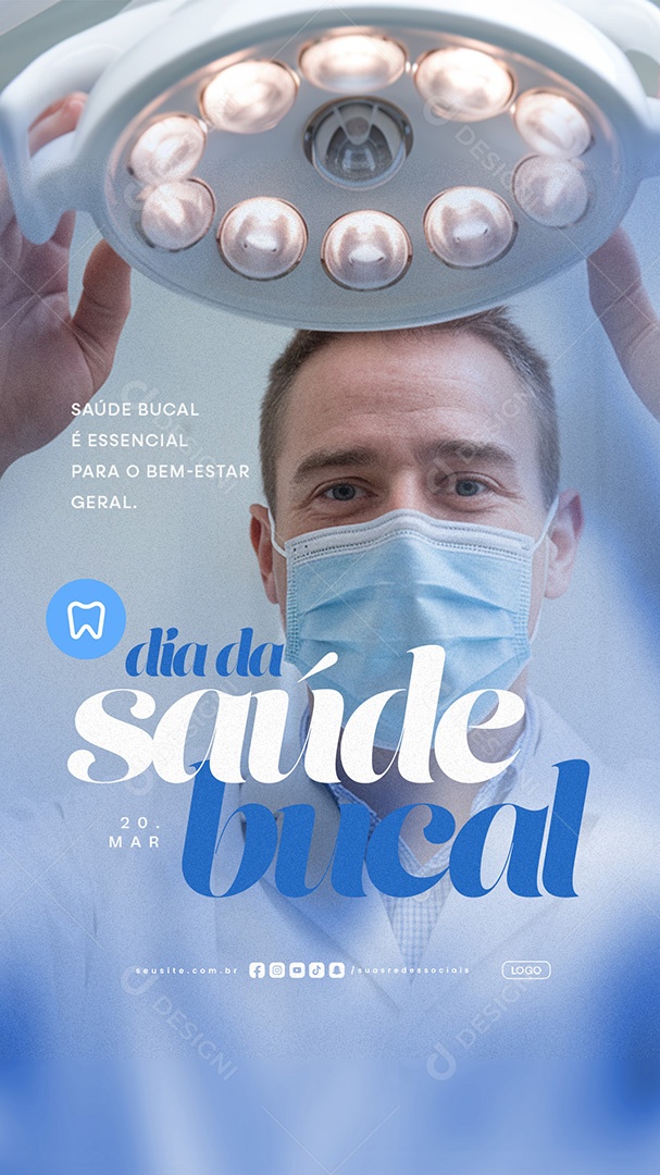 Story Dia da Saúde Bucal 20 de Março Social Media PSD Editável