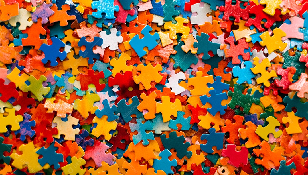 Autismo de quebra cabeça colorido