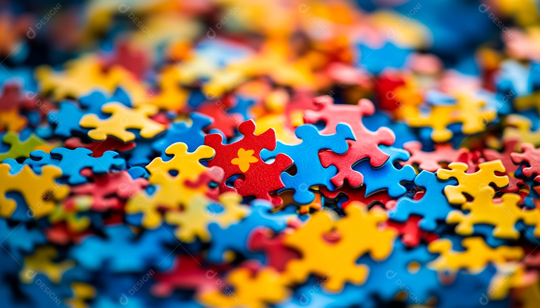 Símbolo do autismo l peças do quebra cabeça