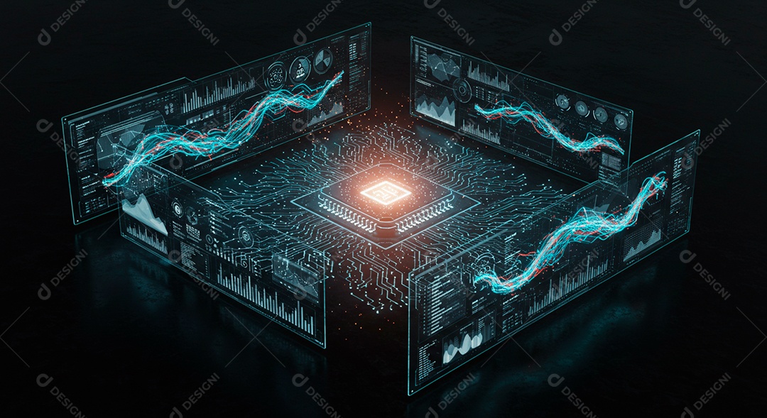 Retrato realista de processador