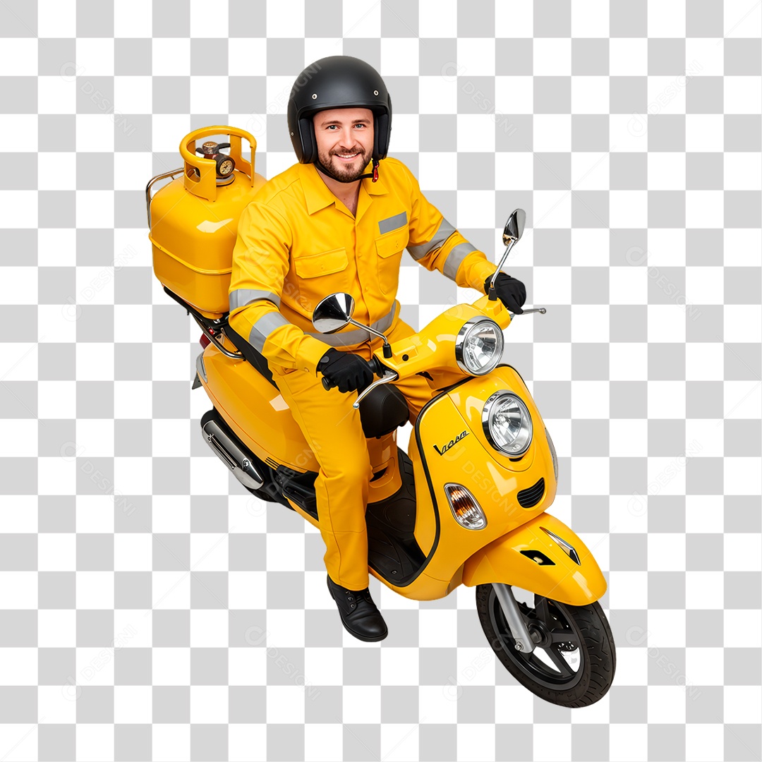 Entregador de Gás PNG Transparente