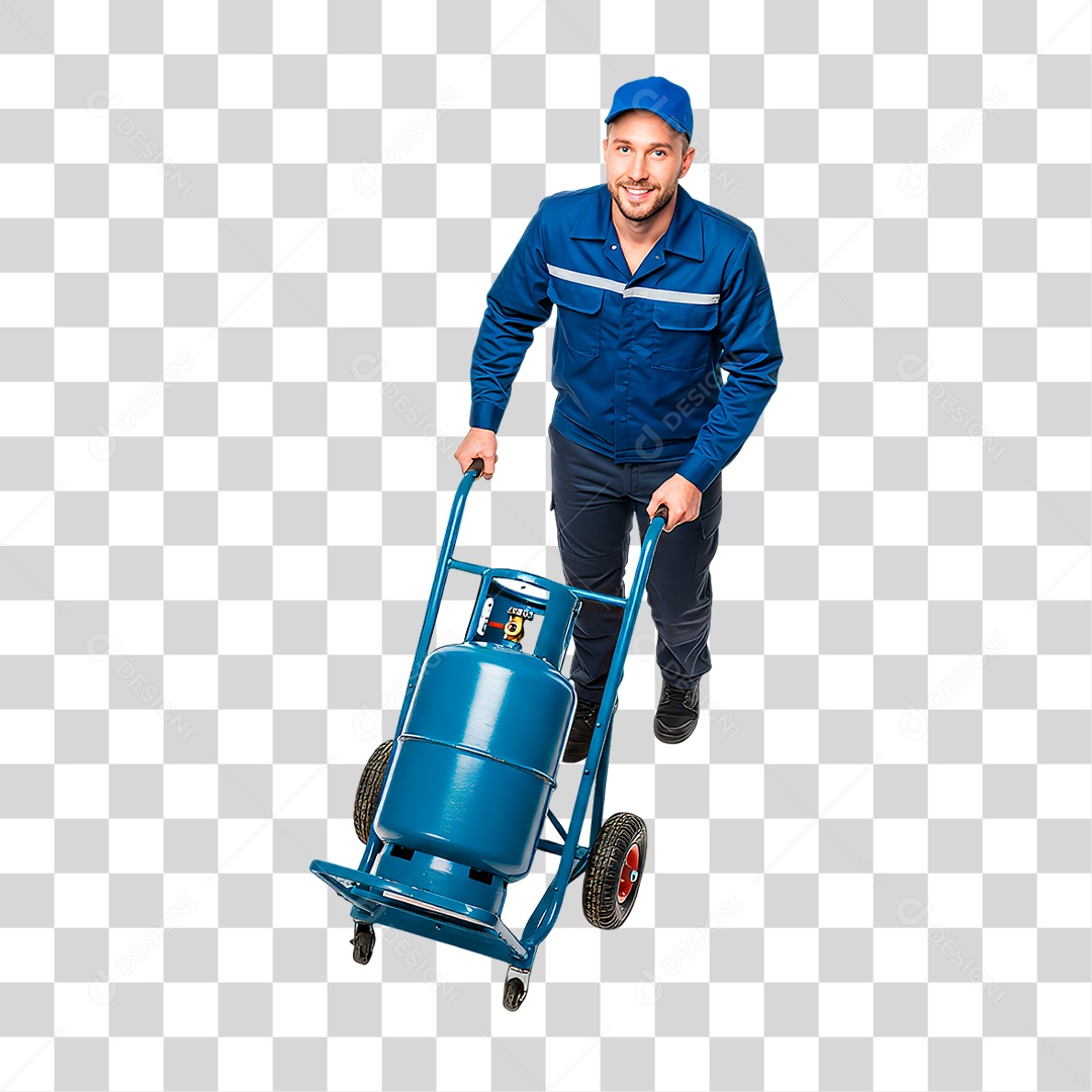 Entregador de Gás PNG Transparente