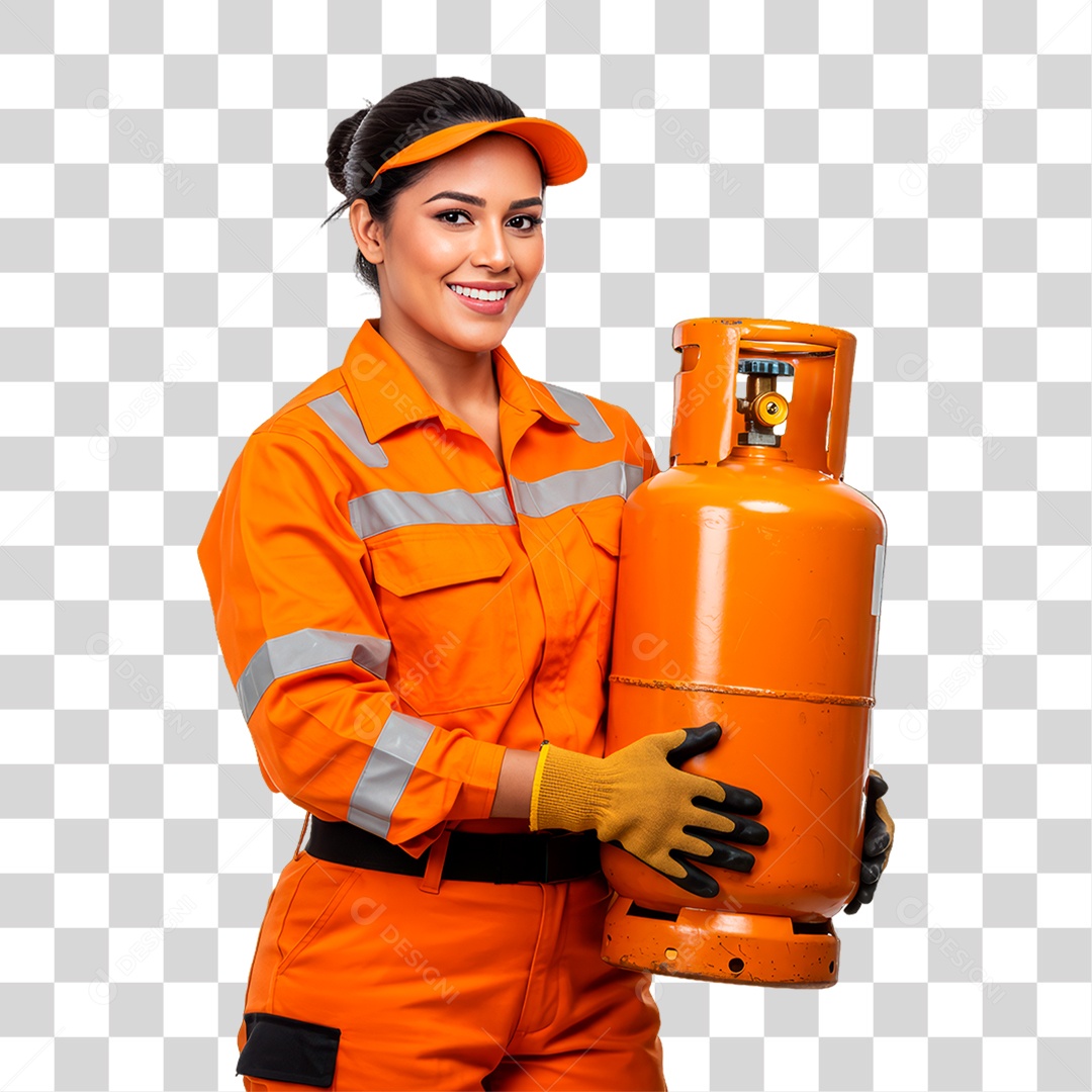 Entregadora de Gás PNG Transparente