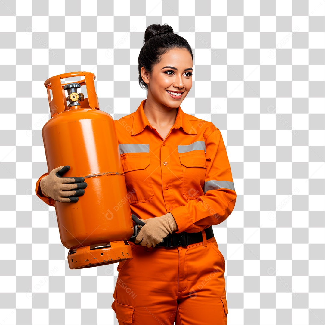 Entregadora de Gás PNG Transparente