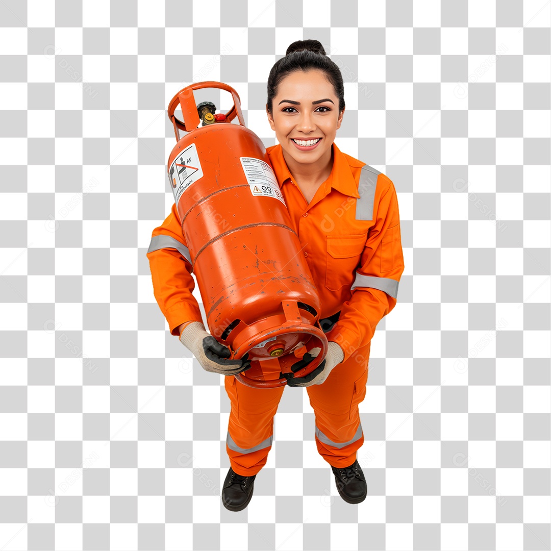 Entregadora de Gás PNG Transparente