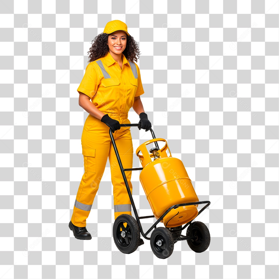 Entregadora de Gás PNG Transparente