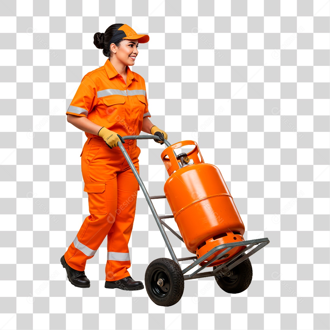 Entregadora de Gás PNG Transparente