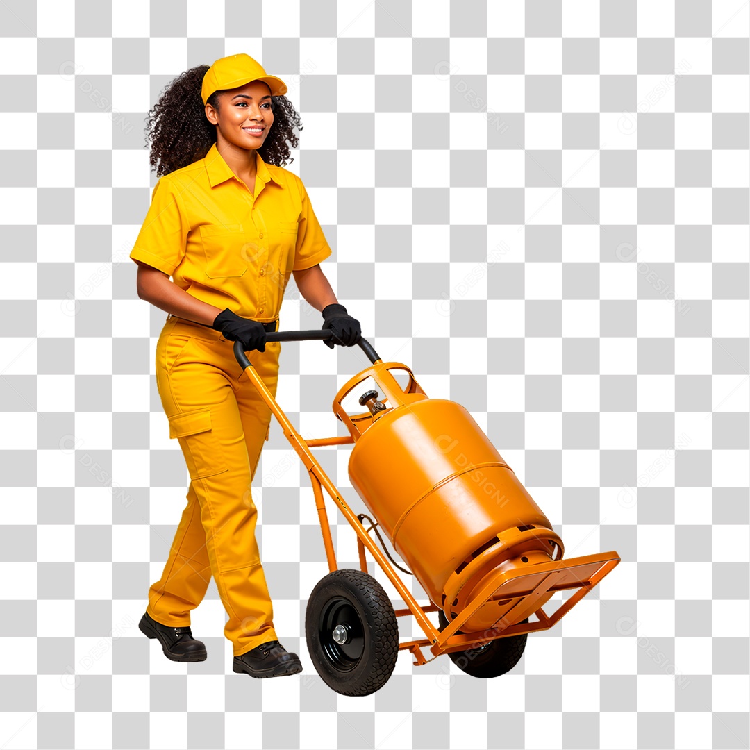 Entregadora de Gás PNG Transparente