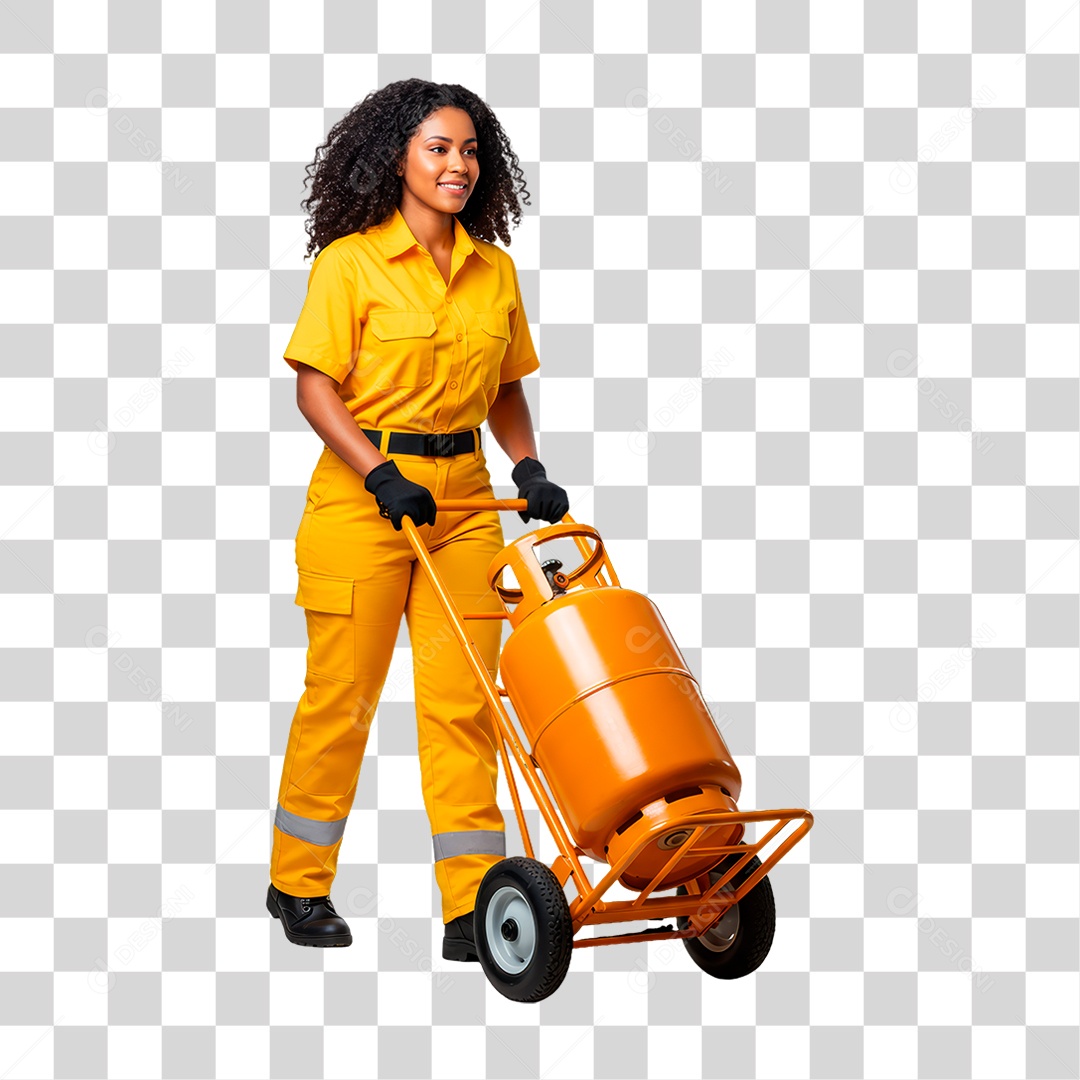 Entregadora de Gás PNG Transparente