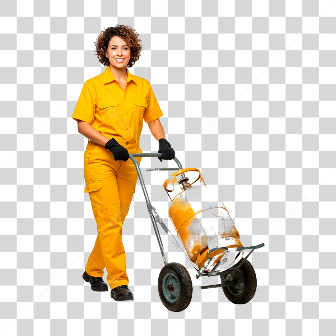 Entregadora de Gás PNG Transparente