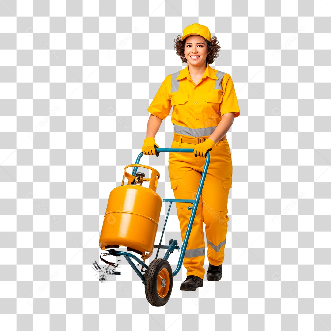 Entregadora de Gás PNG Transparente