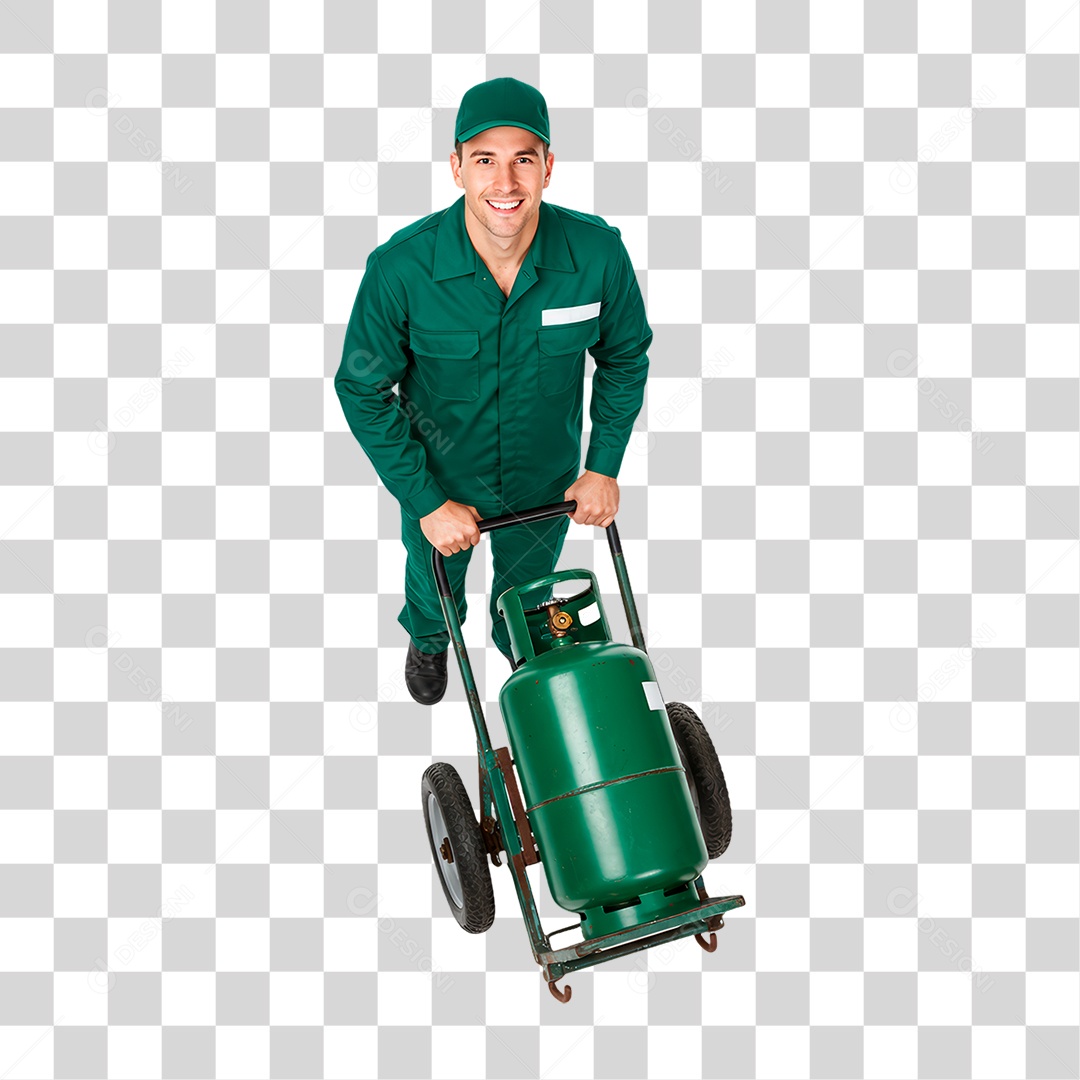 Entregador de Gás PNG Transparente