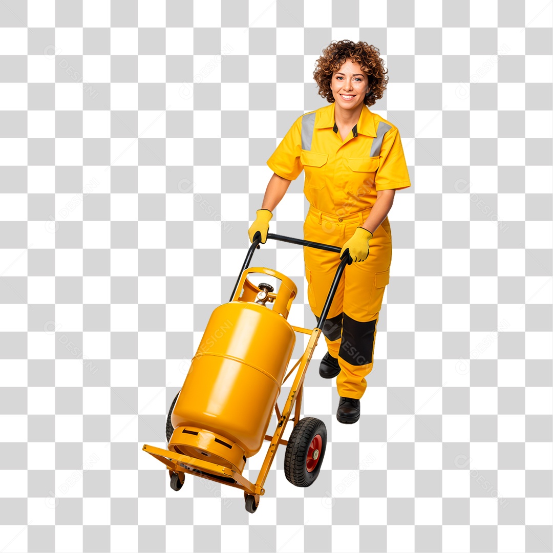 Entregadora de Gás PNG Transparente