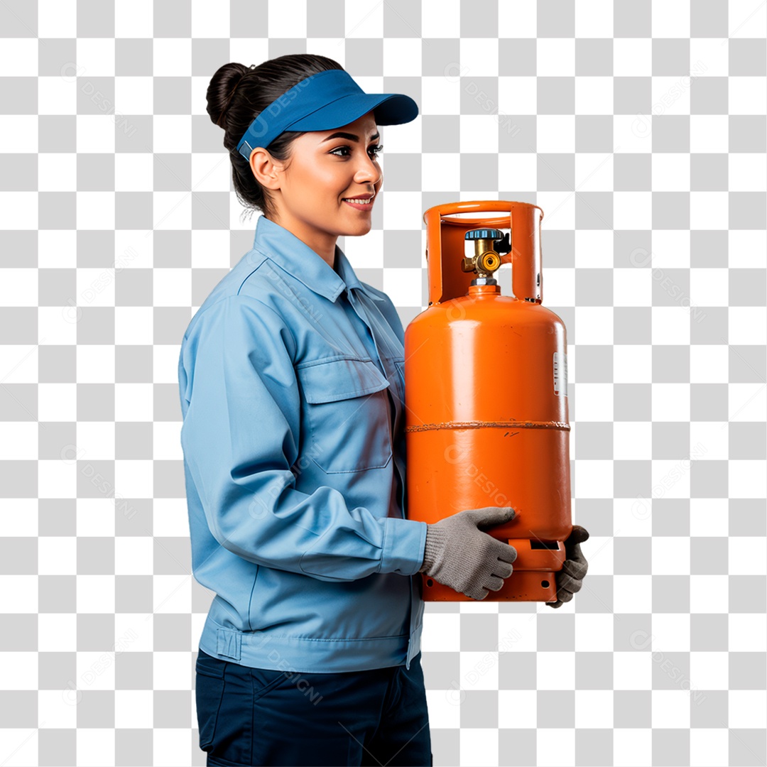 Entregadora de Gás PNG Transparente