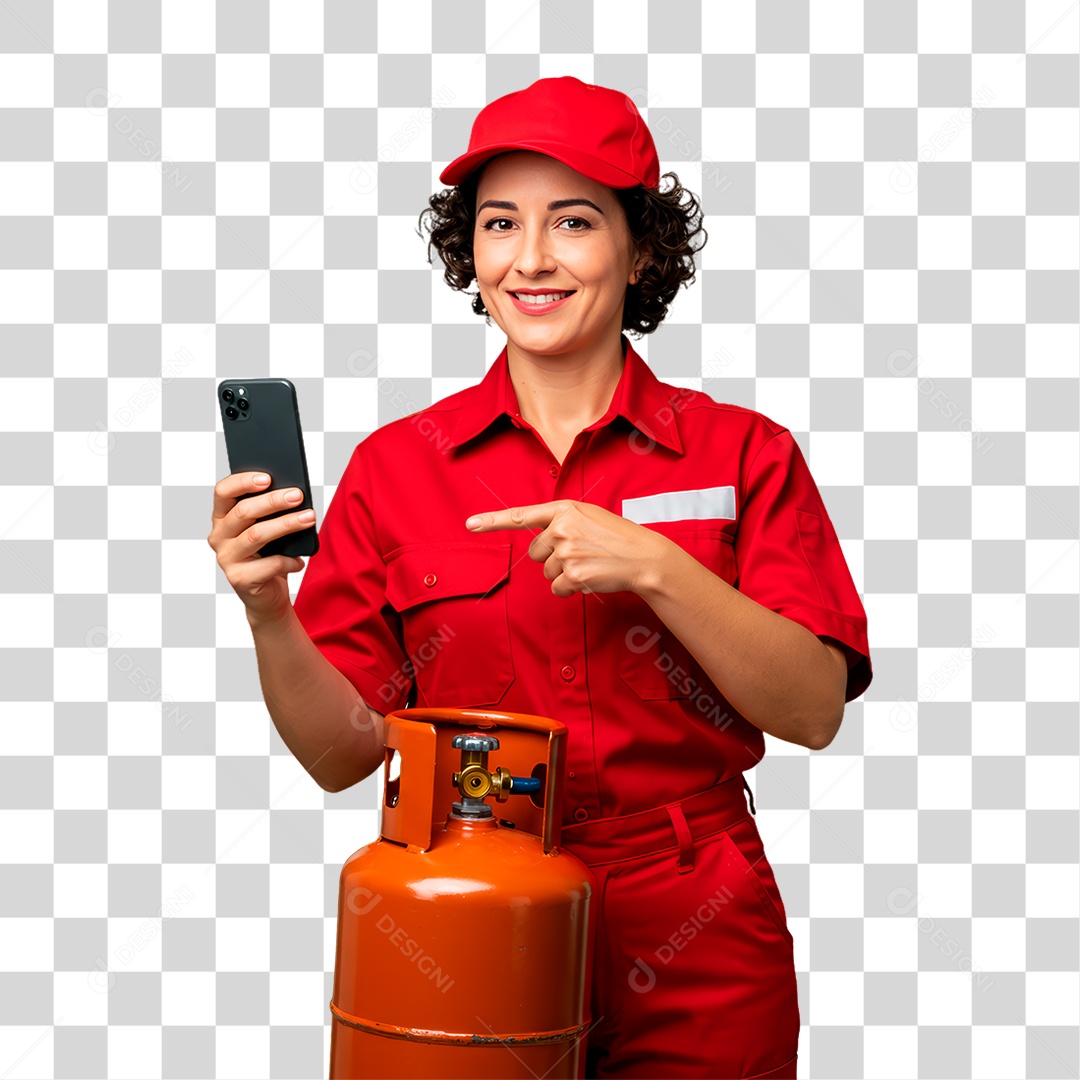 Entregadora de Gás PNG Transparente