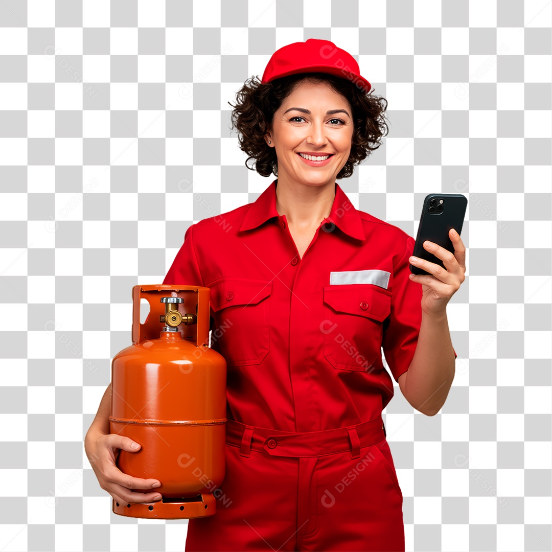 Entregadora de Gás PNG Transparente