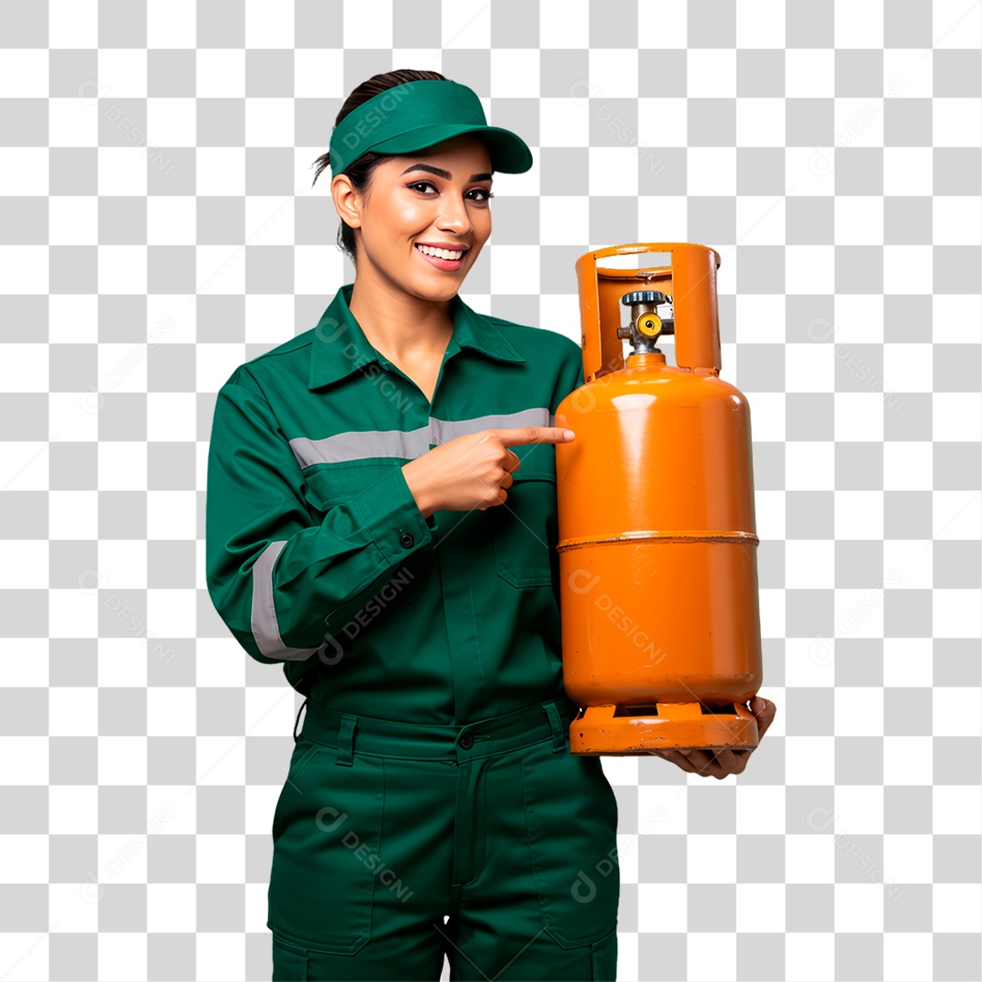 Entregadora de Gás PNG Transparente