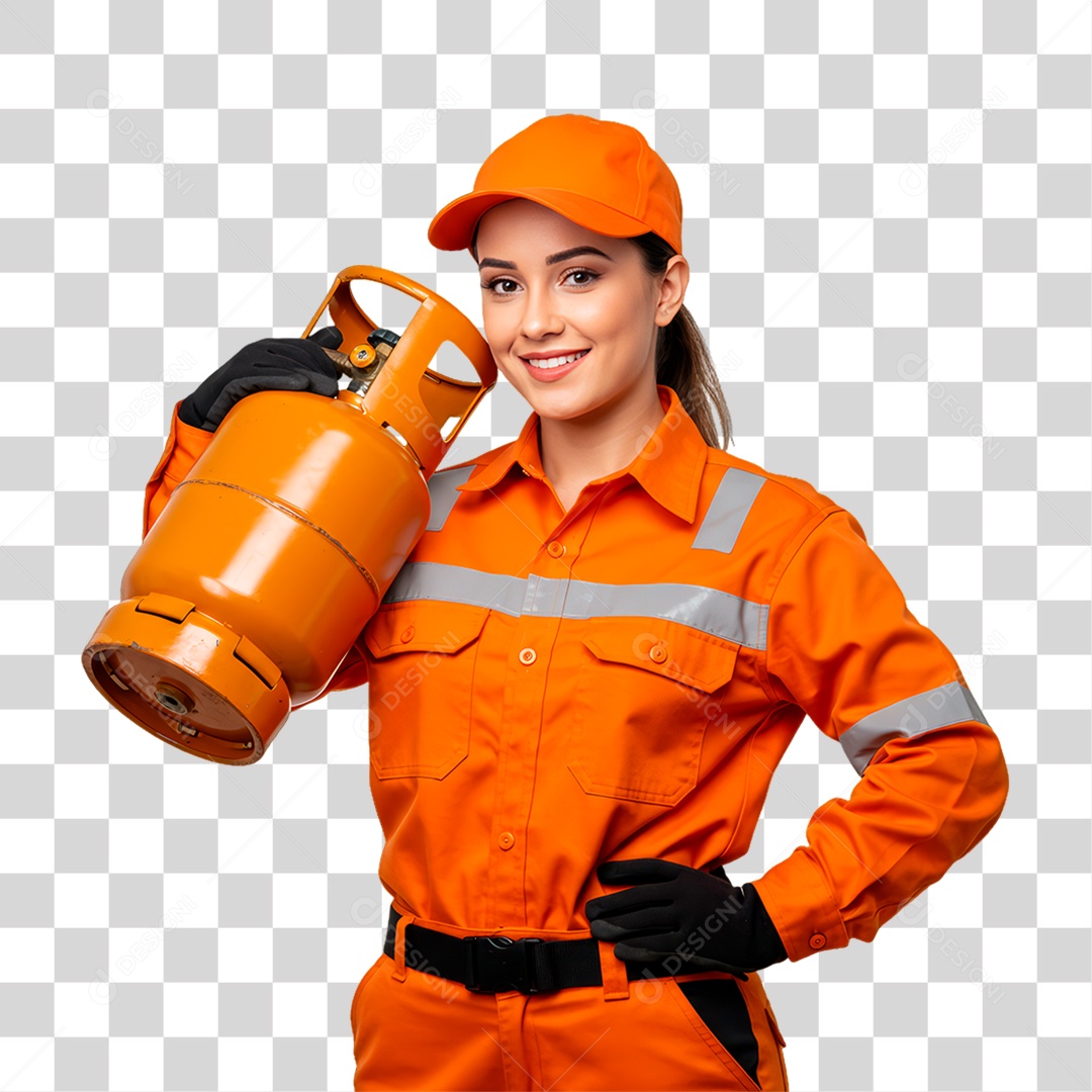 Entregadora de Gás PNG Transparente