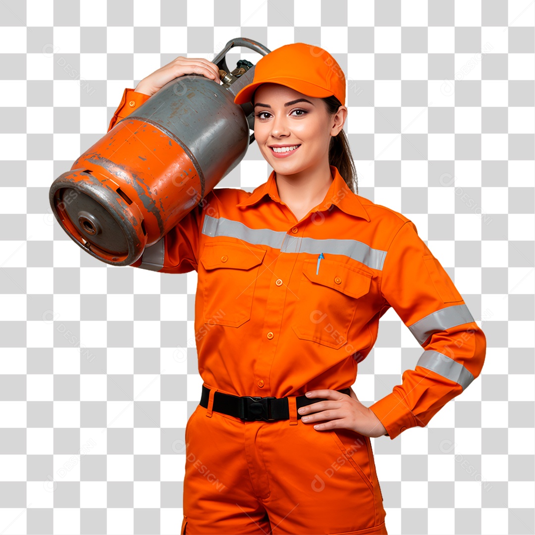 Entregadora de Gás PNG Transparente