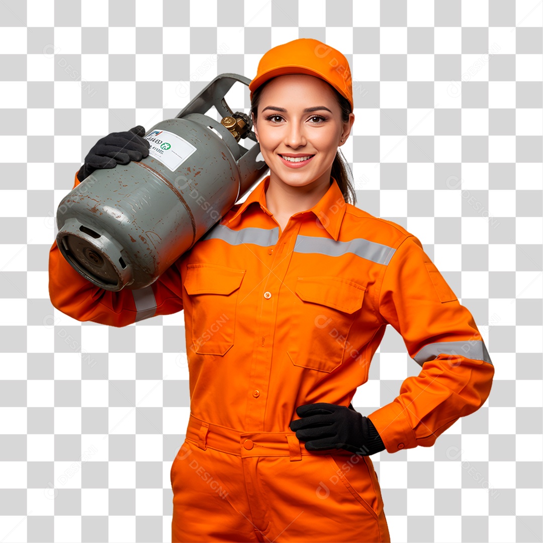 Entregadora de Gás PNG Transparente