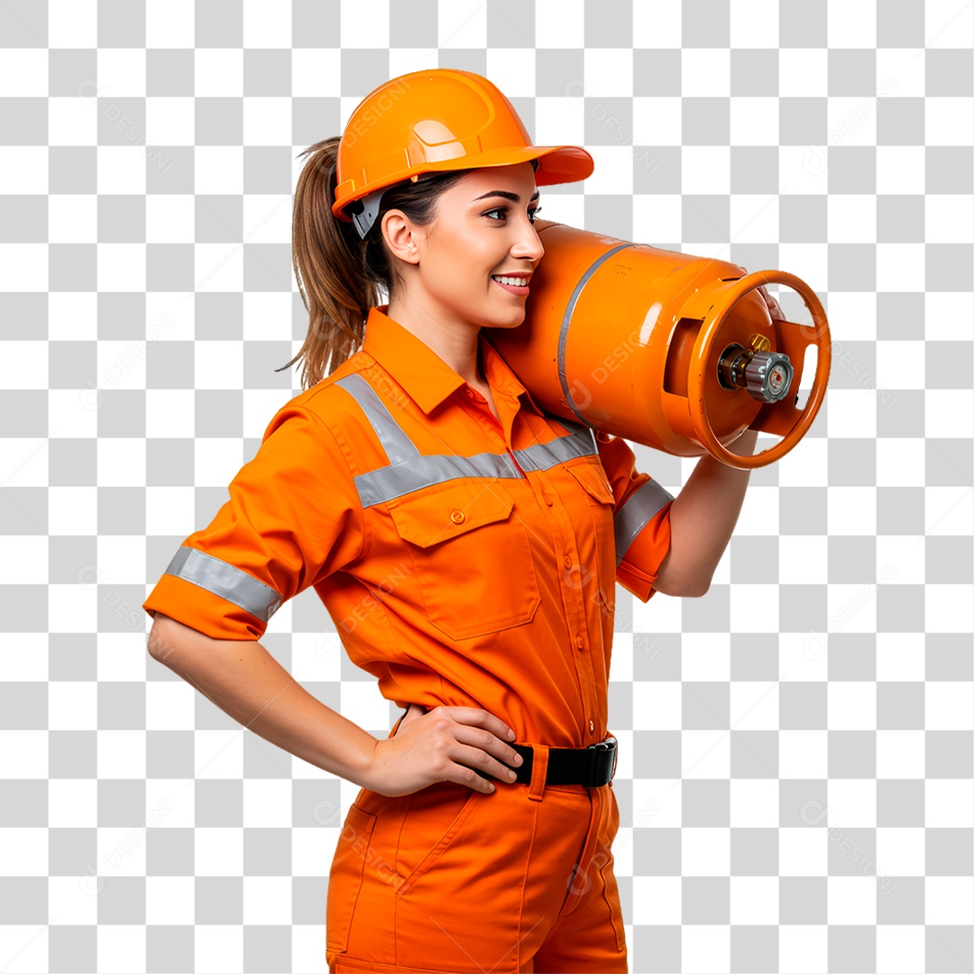 Entregadora de Gás PNG Transparente