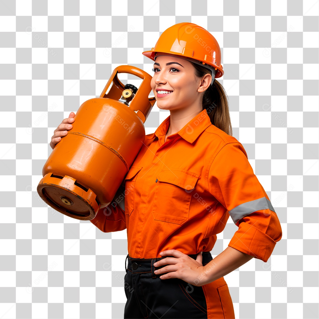 Entregadora de Gás PNG Transparente