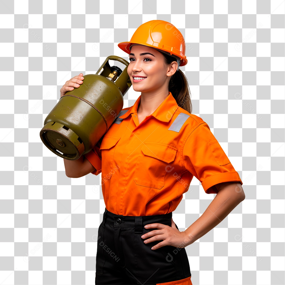 Entregadora de Gás PNG Transparente