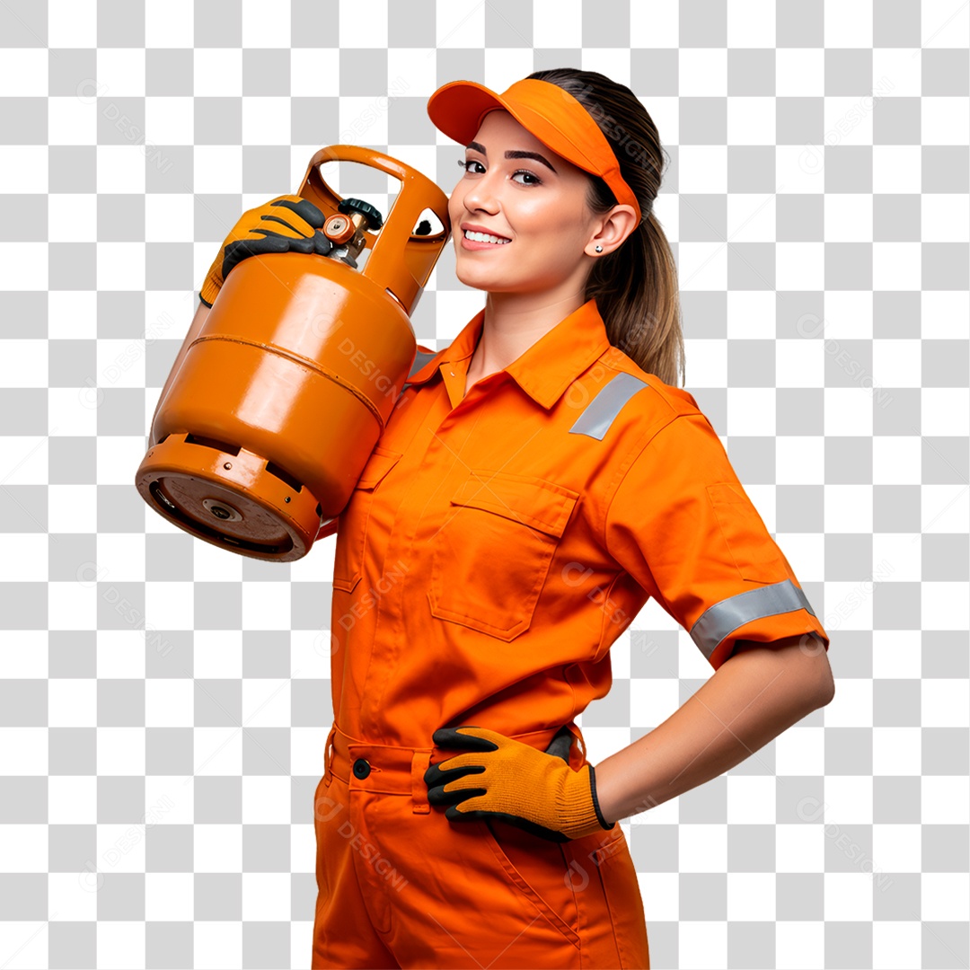 Entregadora de Gás PNG Transparente