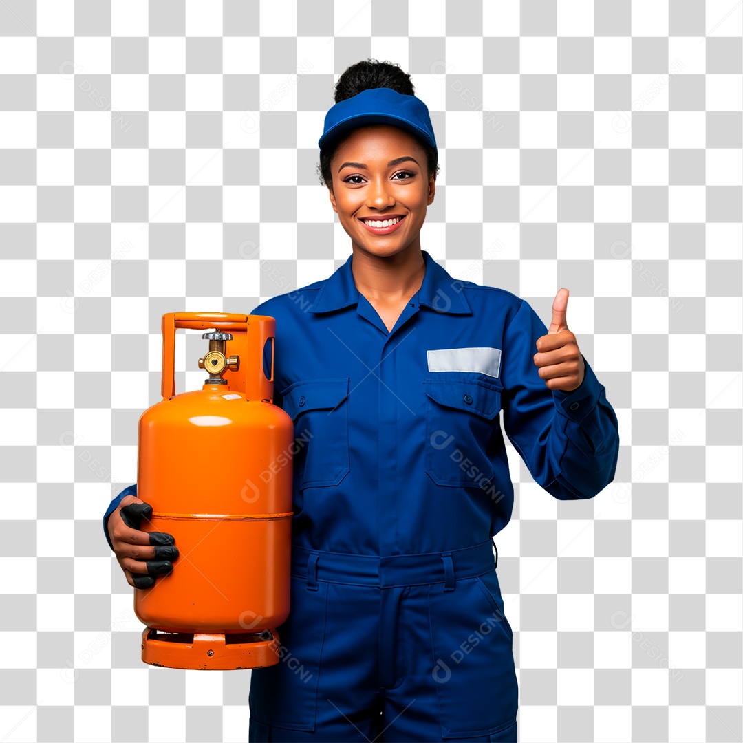 Entregadora de Gás PNG Transparente