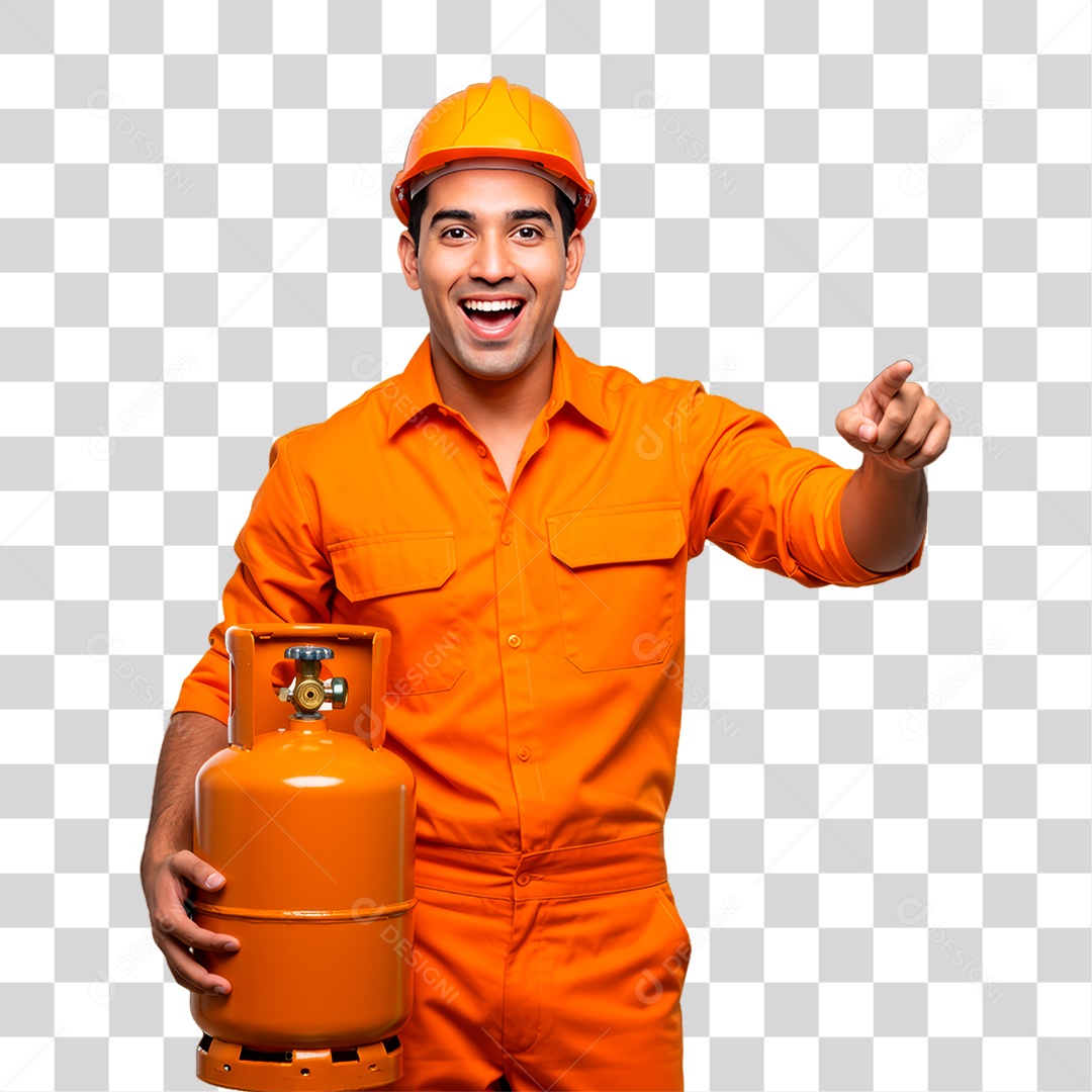 Entregador de Gás PNG Transparente
